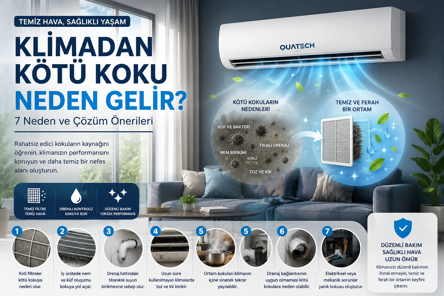Klimadan Kötü Koku Neden Gelir 7 Neden ve Çözüm Önerileri
